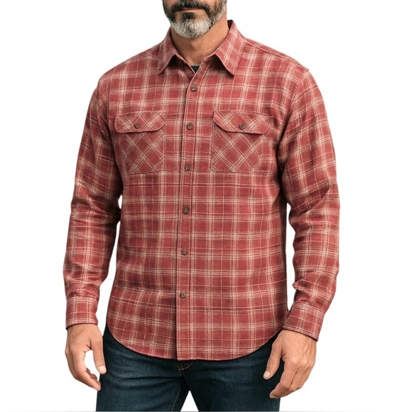 Eddie Bauer Men's Bristol Plaid Button Up Flannel Shirt, size 2XL - Picture 1 of 12